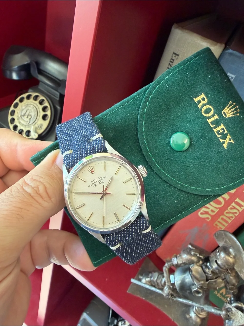 ✅ Rolex Denim Strap with Silver Rolex Buckle (Strap only - No watch) 👌